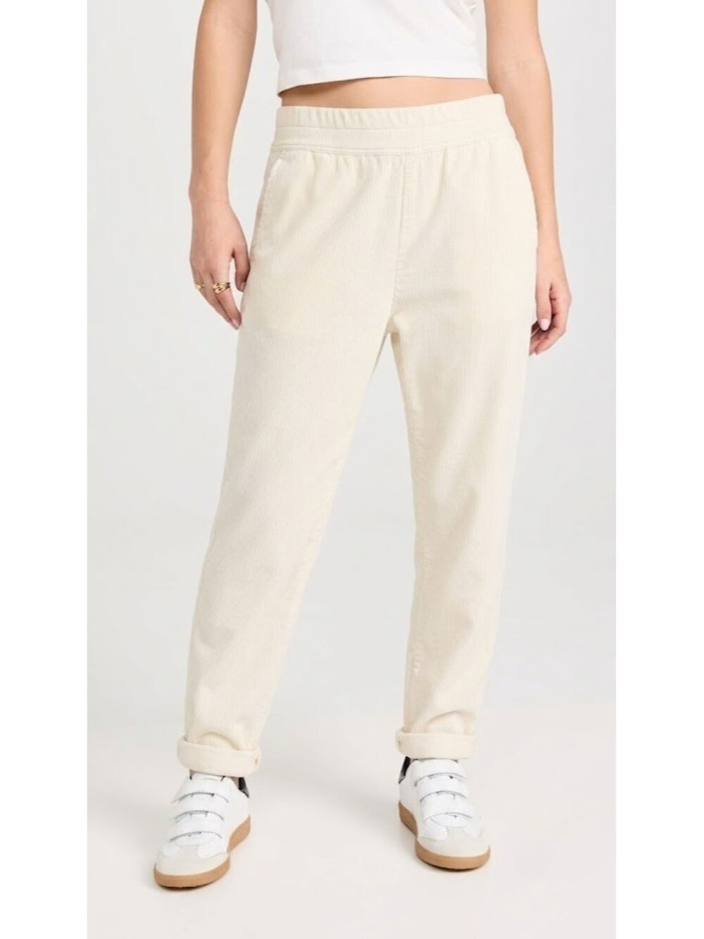 NWT James Perse Jumbo Cord Relaxed Fit Chino in Alabaster Pigment Pants 4 / XL